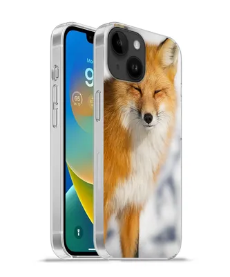 Produktbild von MuchoWow® Handyhülle Schutzhülle Hülle für Apple iPhone 14 - Softcase Fuchs - Schnee - Rot Silikon Softcase Handy Hülle - Mobiltelefonhülle