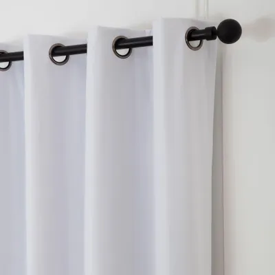Produktbild von MOONDREAM Akustikvorhang 3in1 | Lärmschutz | Thermoisolierung | 100% Verdunkelung | Patentierte Technologie | Ösen | Weiß MC720 | 130B x 250H cm