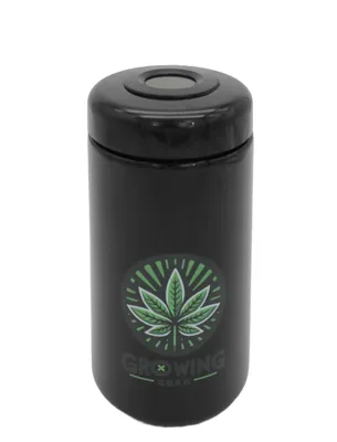 Produktbild von Cannabis Härtungsglas Humidor inkl. Hygrometer 500ml, Luftfeuchtigkeits- und Temperatursensor mittels Hygrometer aus hochwertigem Violettglas