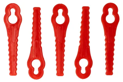 Produktbild von vhbw 5x Ersatz-Messer kompatibel mit Güde RT 18-201-05, RT 18-0 Rasentrimmer - Ersatzklinge Rot, Kunststoff