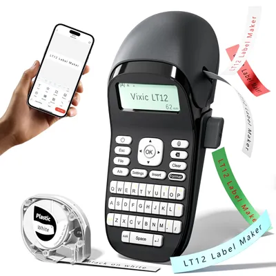 Produktbild von Phomemo LT12 Beschriftungsgerät Handgerät Bluetooth Etikettendrucker Tragbarer Etikettiergerät Mit QWERTZ Deutsche Tastatur, fürs Büro oder zu Hause