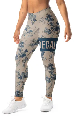 Produktbild von DECALVIBES Damen Leggings Basic Urban Side Pastell Plants - XS