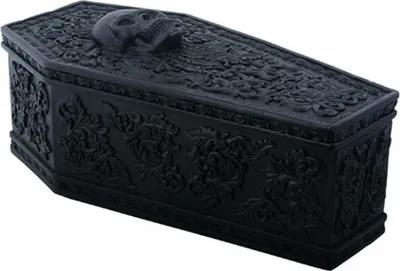 Produktbild von Gothic Sarg Box mit Muster & Schädel