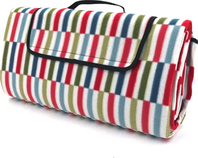 Produktbild von heimtexland Picknickdecke wasserdicht Outdoor Strandmatte Isomatte waschbar Campingdecke faltbar mit Tragegriff Festival Zelten Picknick Strand Decke Typ549 Stäbchen 200x200 cm