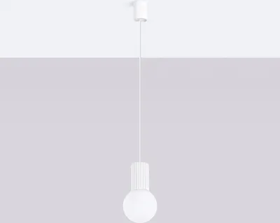 Image de Lampe suspendue HALO 1 blanc 1xG9 8W aluminium/verre 120x12x12cm Sollux Lighting