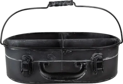 Produktbild von Clayre & Eef Tablett 4 Fächer 41x26x11 cm Schwarz Eisen