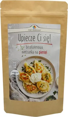 MIESZANKA NA PIEROGI BEZ DODATKU CUKRÓW BEZGLUTENOWA 550 g - PIĘĆ PRZEMIAN