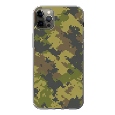 Produktbild von MuchoWow® Handyhülle Schutzhülle Hülle für iPhone 13 Pro Max Illustriertes Tarnmuster von Pixeln Silikon Softcase Handy Hülle - Mobiltelefon