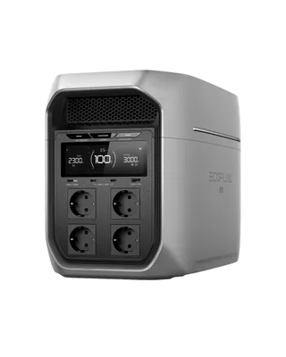 Produktbild von EF ECOFLOW DELTA 3 Max Plus tragbare Powerstation, 2 048 Wh LiFePO₄-Batterie, erweiterbar auf 10 kWh, 3 000 W AC-Ausgang, 0–80 % Ladung in 47 Min