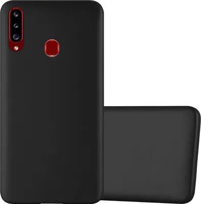 Immagine prodotto di Cadorabo custodia protettiva per Samsung Galaxy A20s in nero Custodia per cellulare Custodia in silicone TPU Cover Case
