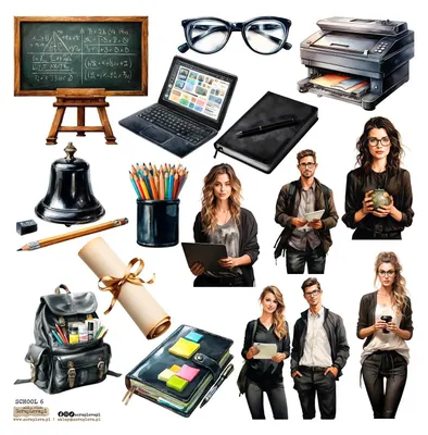 Zdjęcie produktu dla Naklejki papierowe - ScrapLove - School 6