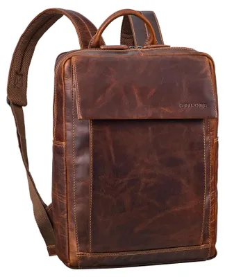 Productafbeelding van Leren rugzak met laptopvak voor 15-16 inch laptops