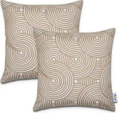 Produktbild von Kissenbezug Deko Kissenhülle Kissenbezüge Skandi Muster 2er Set Sofa Zierkissen
