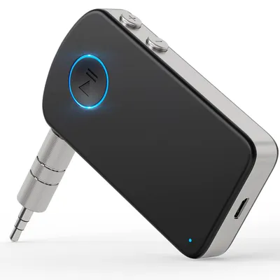 Image de Strex Récepteur Bluetooth - BT 5.0 - 3.5MM AUX - Récepteur Bluetooth - Appels mains libres - Récepteur audio Bluetooth - Bluetooth pour voiture via AUX
