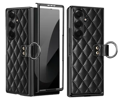 Obrázek produktu pro Pro Samsung Galaxy Z Fold7 VIETAO Diamond Design Metal Ring Protective Cover Black