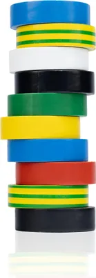 Immagine prodotto di Rosfix Set di Nastri Isolanti – Isolamento in PVC di Alta Qualità | Spessore 0,13 mm, Larghezza 16 mm, Lunghezza 10 m