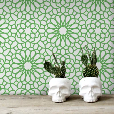 Produktbild von Coloray Fototapete 250x250 cm Latextapete Magicstick - Orientalische Blume geometrische Formen
