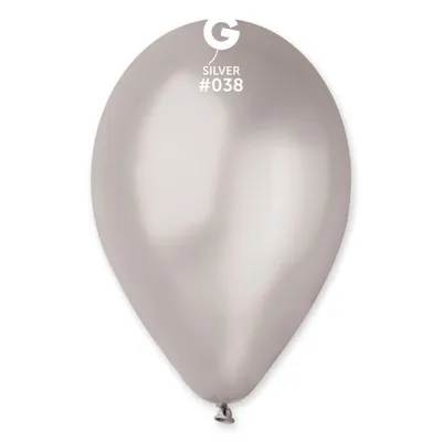 Obrázek produktu pro Gemar latexové balónky - metalické - střibrné - 100 ks - 26 cm