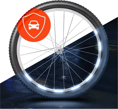Obrázek produktu pro Luxshield reflexní nálepky na ráfky, univerzální, stříbrné – lepší viditelnost a...