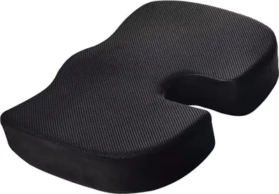 Image de Coussin d'assise en gel, réduit la douleur, mousse à mémoire de forme, coussin de chaise de bureau/voiture en forme de U pour sciatique, douleurs coccygiennes