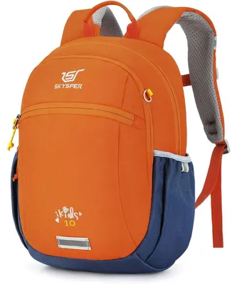 Productafbeelding van Rugzak voor kinderen, 10 liter, wandelrugzak met borstband, voor jongens en meisjes, oranje