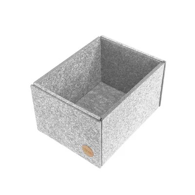 Produktbild von Aufbewahrungsbox CLEAN Filz 25 x 15 x 15 cm ohne Deckel in hellgrau meliert