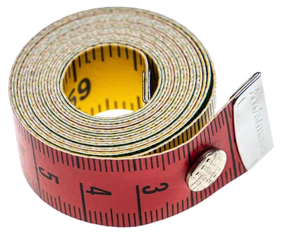 Produktbild von vhbw Schneidermaßband mit Druckknopf - Metermaß, 4,1 cm, 4-farbig, cm + inch Skala, flexibel