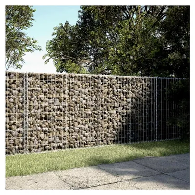 Produktbild von Gabionen-Zaun mit Deckel 200x50x100 cm Steingabionen