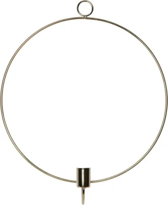 Image de BEST SEASON Bougie LED cire véritable Flamme dans l'anneau à poser 28,5cm or