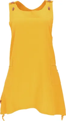 Produktbild von Latzrock, Oversize Trägerkleid, Latzkleid, Ballonrock - Kurkuma, Damen, Gelb, Baumwolle, Größe: S/M