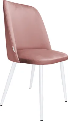 Produktbild von Samtiges Sessel GOYA MG58 mit weißen Beinen. Moderner Sessel für Wohnzimmer, Esszimmer und Küche