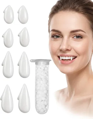 Produktbild von Vampierzähne anatomisches Design, 4 Paar (13-19 mm), für Halloween