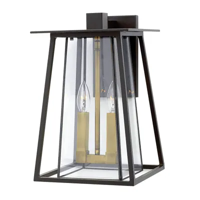 Zdjęcie produktu dla Lampa ścienna zewnętrzna Brąz / Stary mosiądz E14 60W Walker Hinkley