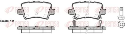 Produktbild von REMSA Bremsbeläge Satz Hinten Bremsklötze für HONDA CIVIC VIII Hatchback (FN, FK) 1206.02