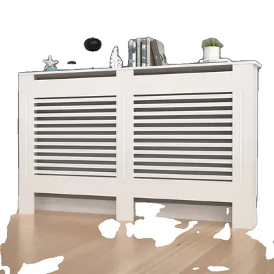 Image de Couverture de radiateur, 362 pouces de haut, armoire horizontale verticale, blanc Horizontal XL