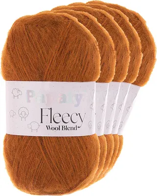 Papatya Fleecy Kuschelgarn 20% Wolle veredelt Oeko-Tex Häkelgarn Strickgarn orangebraun