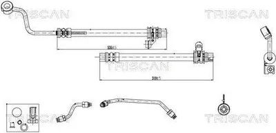 Produktbild von TRISCAN 8516 43004 Servoleitung für HYUNDAI GETZ (TB) von Hydraulikpumpe nach Lenkgetriebe