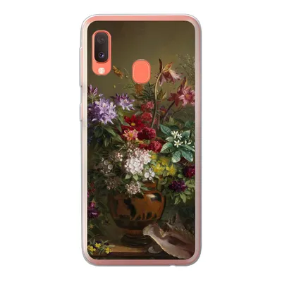 Produktbild von MuchoWow® Handyhülle Schutzhülle Hülle für Samsung Galaxy A20e Stilleben mit Blumen in einer griechischen Vase - Alte Meister - Kunst Silikon Softcase Handy Hülle - Abdeckung
