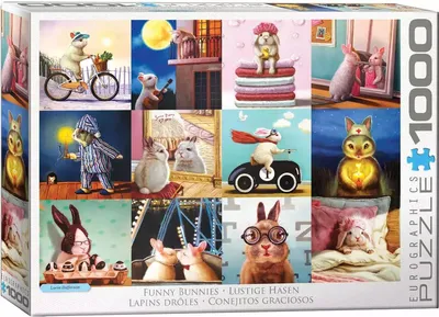 Immagine prodotto di Eurographics Puzzle Lustige Hasen von Lucia Heffernan, 1000 Teile, 68 x 48 cm, 6000-5693
