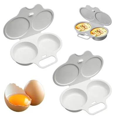 Eierkocher für Mikrowelle, 2 Stück, Antihaft, 2 Eier