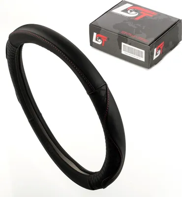 Produktbild von Lenkradbezug Ø 38x9 cm 15x3,5 Zoll schwarz rot für VW für SEAT für SKODA