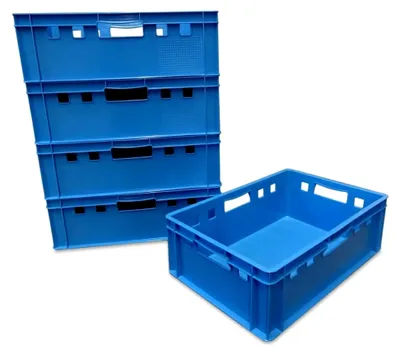 Produktbild von 5 Stück E2 Kisten 60x40x20 cm Fleischkisten in Blau