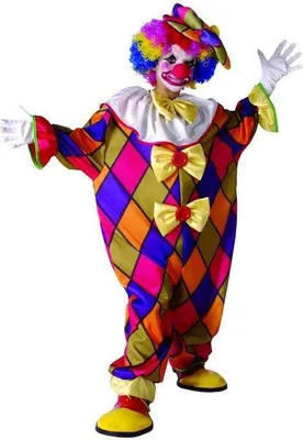Immagine prodotto di Costume da clown divertente per bambini, colorato - 110-122 (4-6 anni)