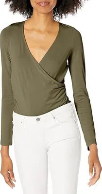 Produktbild von Guess Damen Crossocer Gerüschtes Mähnen-Top Grün M