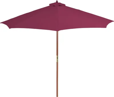 Produktbild von vidaXL Sonnenschirm mit Holz-Mast 300 cm Bordeauxrot