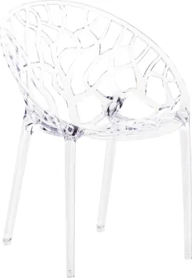 Produktbild von CLP Wetterbeständiger Stapelstuhl Crystal aus Kunststoff transparent