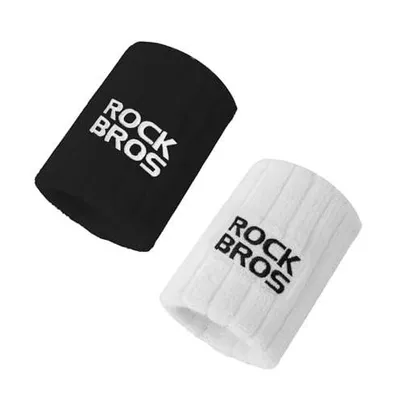 Immagine prodotto di ROCKBROS Fasce per i polsi, 2 pezzi: assorbenti, a compressione, stabilizzanti, per fitness, allenamento della forza, tennis e corsa, nero/bianco (1 pezzo per colore)