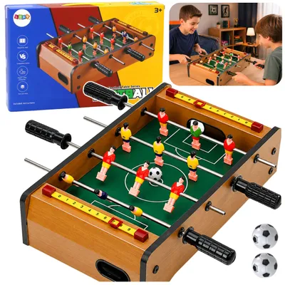 Productafbeelding van Mini houten tafelvoetbal 36 cm x 21,5 cm x 9 cm