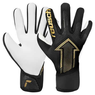 Produktbild von Reusch Torwarthandschuhe Fastgrip Silver Junior mit Hybrid Negative Cut 7707 black / gold 4.5