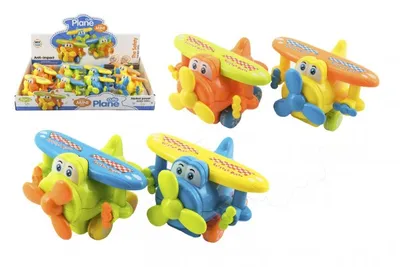 Obrázek produktu pro Dětské Letadlo - plast 10cm na setrvačník 4 barvy.